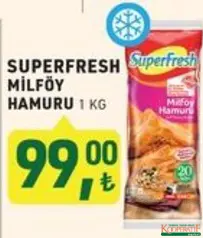 SUPERFRESH MİLFÖY HAMURU 1 KG fiyat ve kampanya bilgisi